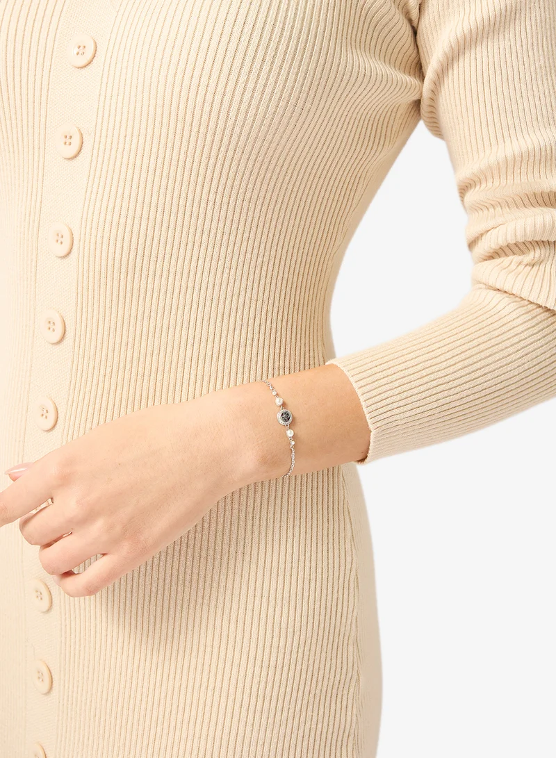 GUESS Tiny Pearly Logo Bracelet