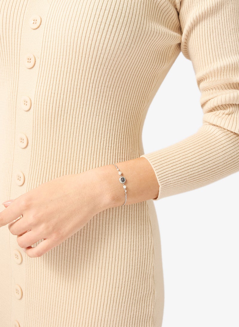 GUESS Tiny Pearly Logo Bracelet - Image 5