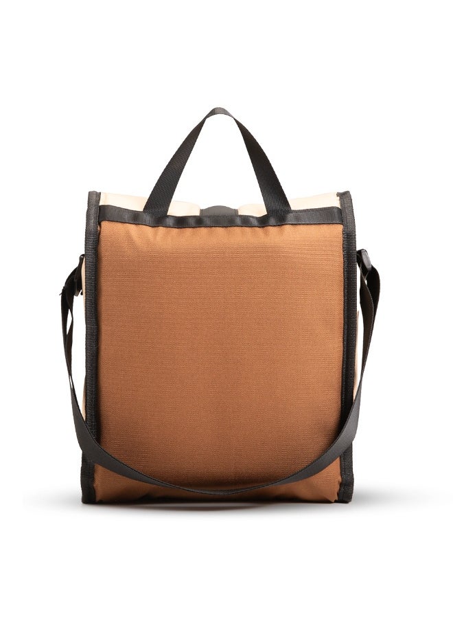 Eazy Kids Eazy Kids Lunch Bag – Insulated, Foldable & Stylish (Beige & Brown)  - Image 4