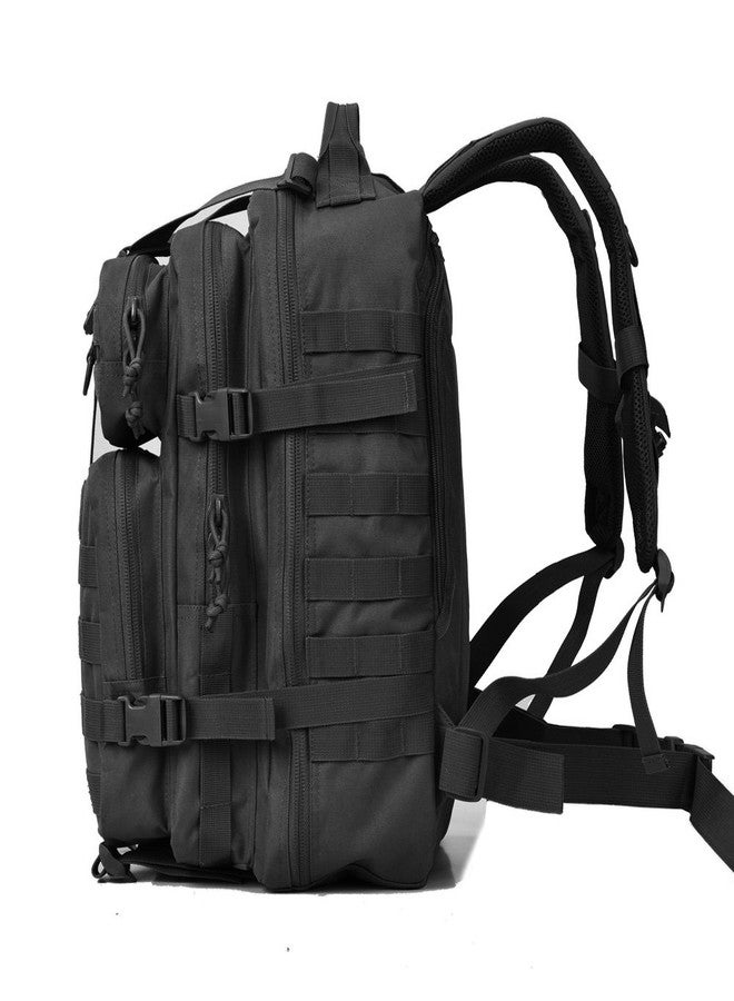 REEBOW GEAR REEBOW GEAR Military Tactical Backpack 3 Day Assault Pack Army Molle Bug Out Bag Backpacks Rucksack 35L Black - Image 4