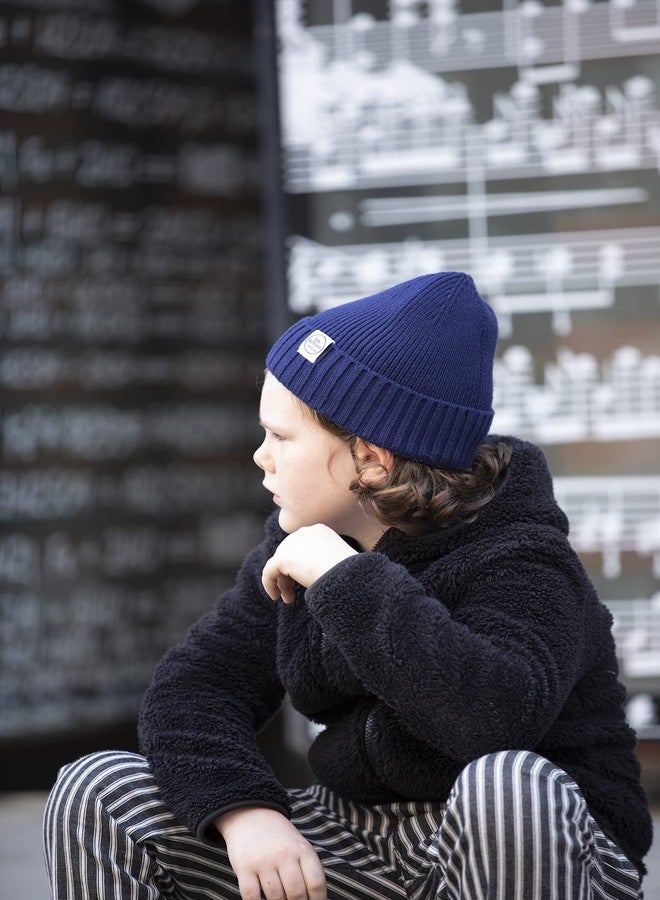 DASMINI Baby Beanie Toddler Winter Hat Infant Babies Newborn Kids Beanies Knit Hats Girl Boy (Dark Blue, 0-6mth) - Image 4