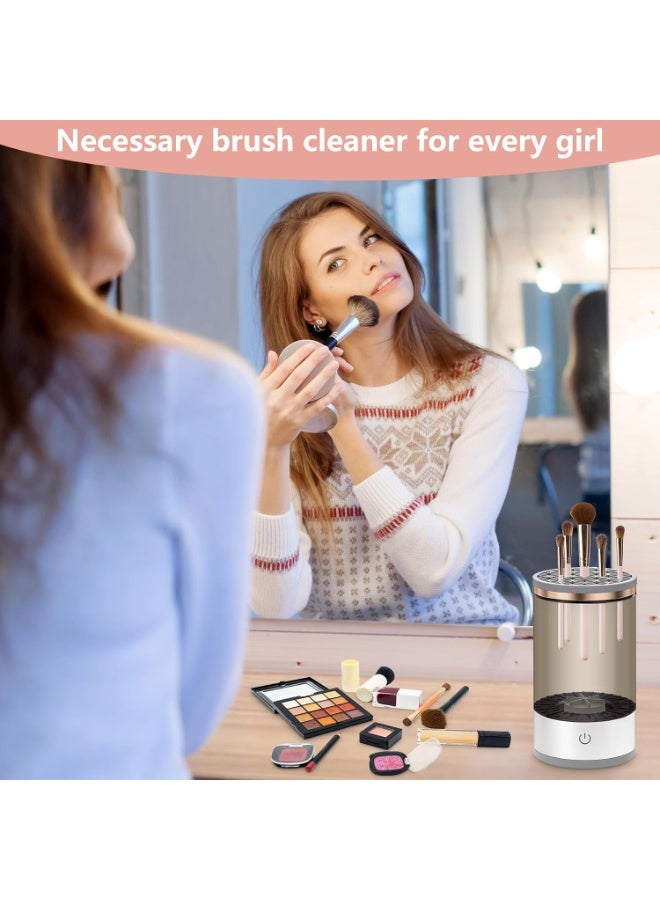 Cosmetic Brush Cleaner, Professional Large Capacity Makeup Brush Cleaner, Fast Efficient Deep Cleaning Machine for All Types of Brushes, Portable Mini Design for Home and Travel Use - Multicolor - Image 5