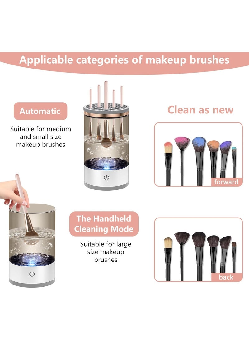 Cosmetic Brush Cleaner, Professional Large Capacity Makeup Brush Cleaner, Fast Efficient Deep Cleaning Machine for All Types of Brushes, Portable Mini Design for Home and Travel Use - Multicolor - Image 3