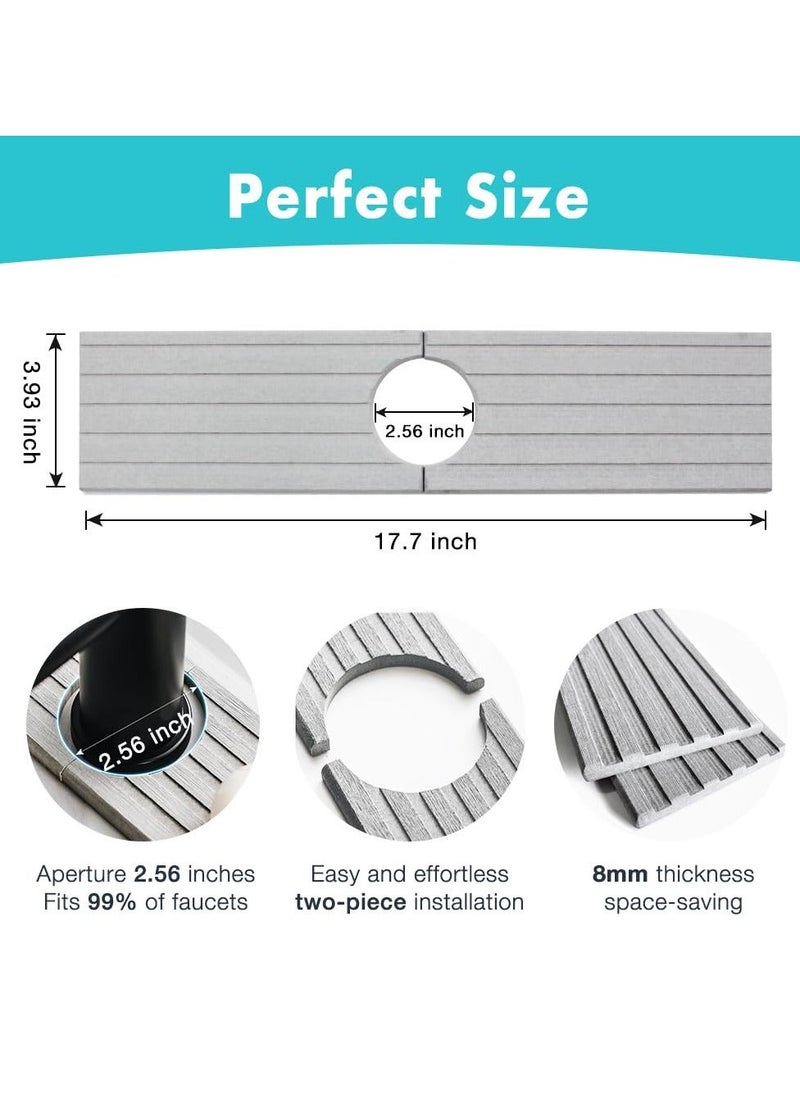 Generic Diatomaceous Kitchen Faucet Mats, 2 Pack, Quick Dry Splash Guard, Sink Drip Catcher, Absorbent Stone Mat for Bathroom and Bar Sinks  - Image 5