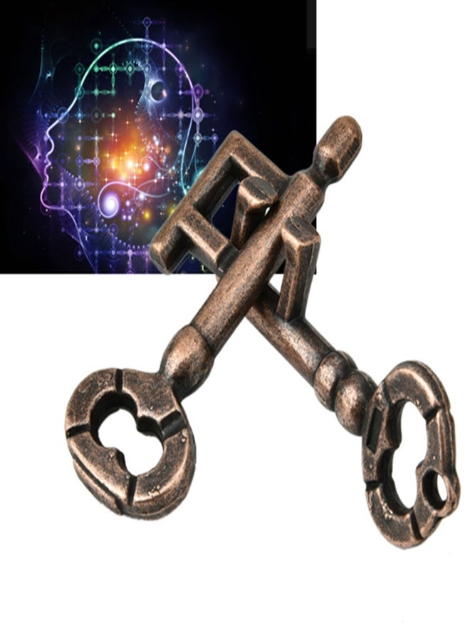 IQ Teaser Unlock Toy Adult Intelligent Puzzle Lock Buckle Educational Toy - Keys Lock - Image 5