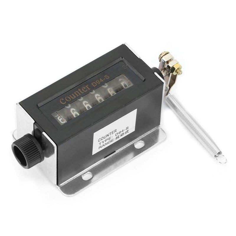 Jectse 6 Digit Mechanical Counter,D94-S 0-999999 Resettable Mechanical Pulling Counter,Return to Zero Rotation Count and Cycle Count Reset Mode,for Cumulative Records of Sports Equipment - Image 4