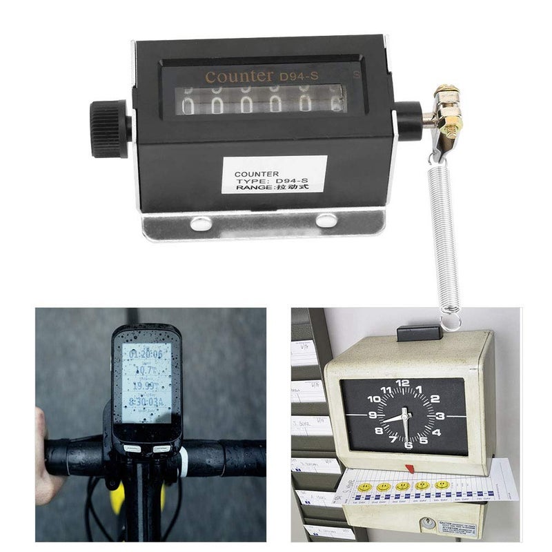 Jectse 6 Digit Mechanical Counter,D94-S 0-999999 Resettable Mechanical Pulling Counter,Return to Zero Rotation Count and Cycle Count Reset Mode,for Cumulative Records of Sports Equipment - Image 5