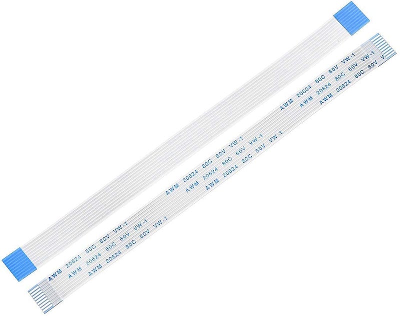 SLVC FFC Cable 9 Pin 1.0mm Same Side Pin(300mm Length) flat flexible FPC LVDS Ribbon Wire Flat Cable for digital camcorders,laptops,LCD TVs,LCD,3D Printer(White)(Pack Of 1) - Image 1