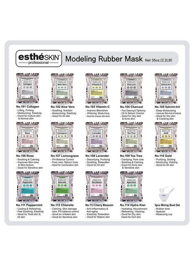 estheskin - No.111 Peppermint (Cooling) Modeling Mask Powder For Professional Facial Treatment 35 Oz. (1 Pack) - Image 1