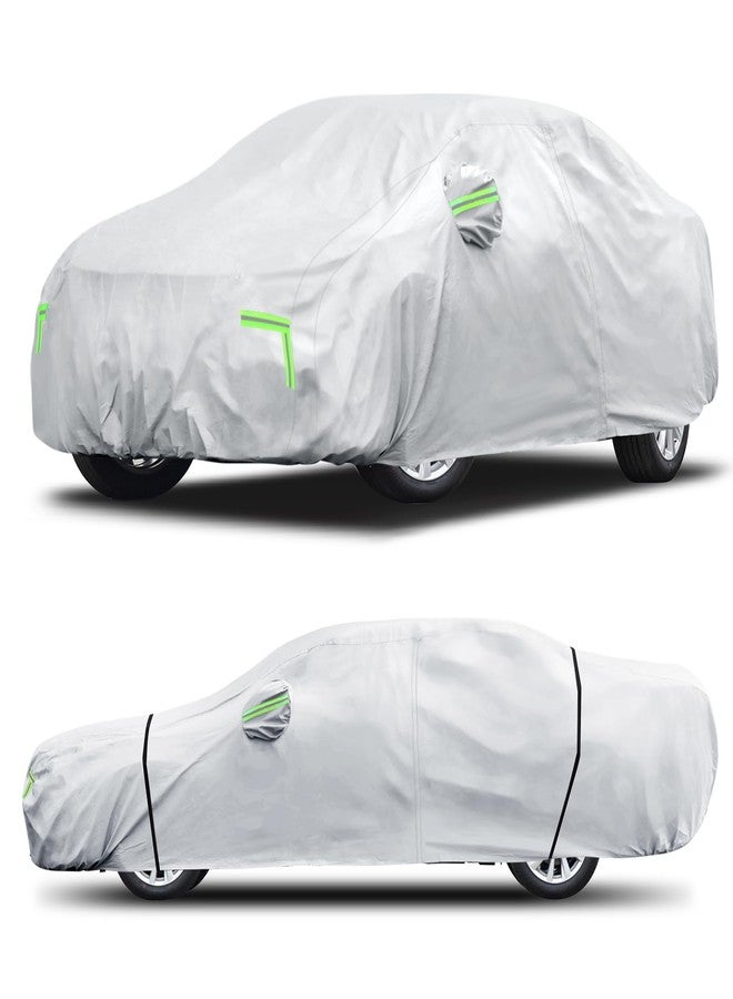 Qualencey Car Cover Custom Fit for Toyota Camry 1996-2025,Honda Accord 2001-2025,6 Layers Truck Cover Waterproof All Weather for Automobiles,Outdoor Full Exterior Cover,Rain, Sun, Wind Protection,Sliver - Image 1