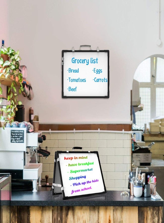 AmazeFan Whiteboard Dry Erase Boards, Portable White Board Double Sided Magnetic Board Stand,Foldable Hanging Wall Desktop Boards Easel for Kids Students Teacher for School Home Kitchen Office 24x18 Inch - Image 2