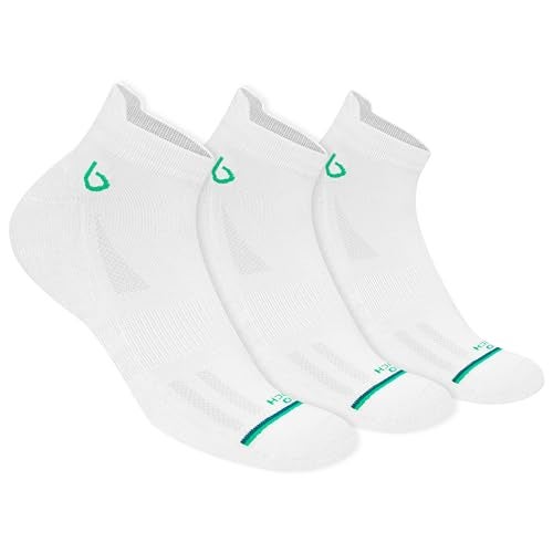 BAMBOS Bamboo Cotton Bamboo Ankle Length Socks For Men Anti-Microbial Ultra Soft Padded Ankle Socks, Pack Of 3 Eco White - Image 1