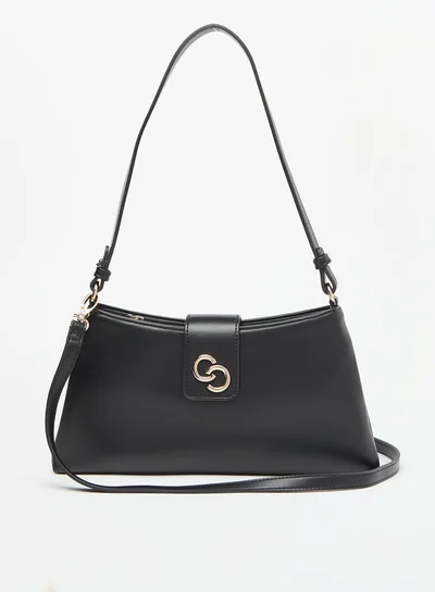 Celeste Solid Shoulder Bag with Detachable Strap and Magnetic Closure