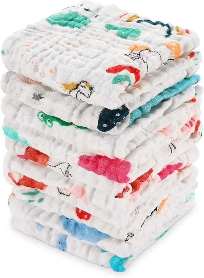 Fashtastic Muslin Cotton Face Towels for Newborn Baby Extra Soft Hankies Reusable Napkins for Infants Toddlers (White, 200 GSM) (4) - Image 1