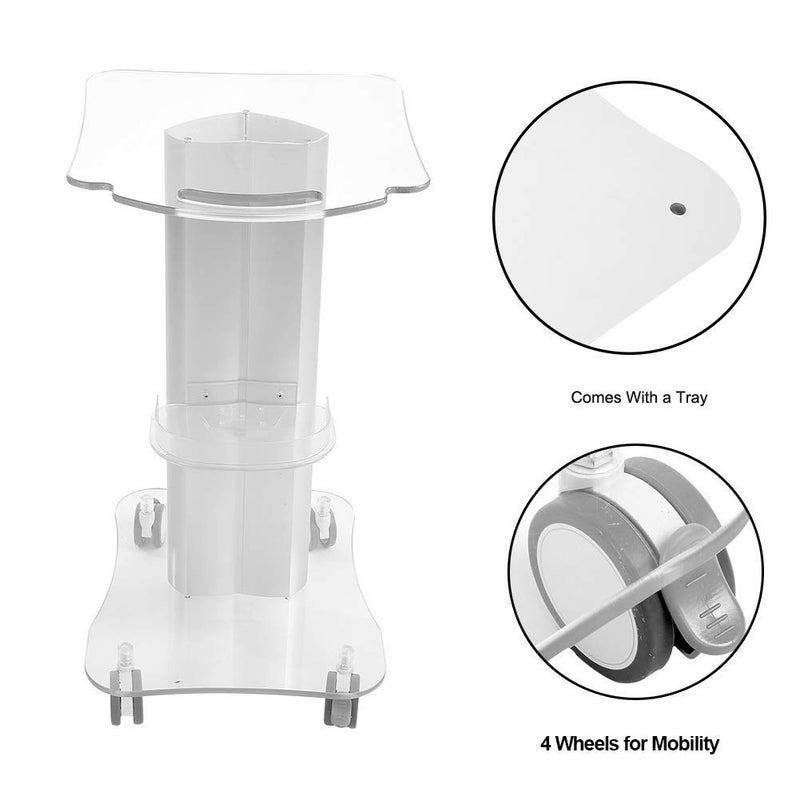 comfrt Beauty Salon Trolley Cart, 2 Tier Rolling Salon Trolley Plexiglass Ergonomic Handle with a Tray for Hairdressers for Beauty Medical Instruments for Hair Salon - Image 4