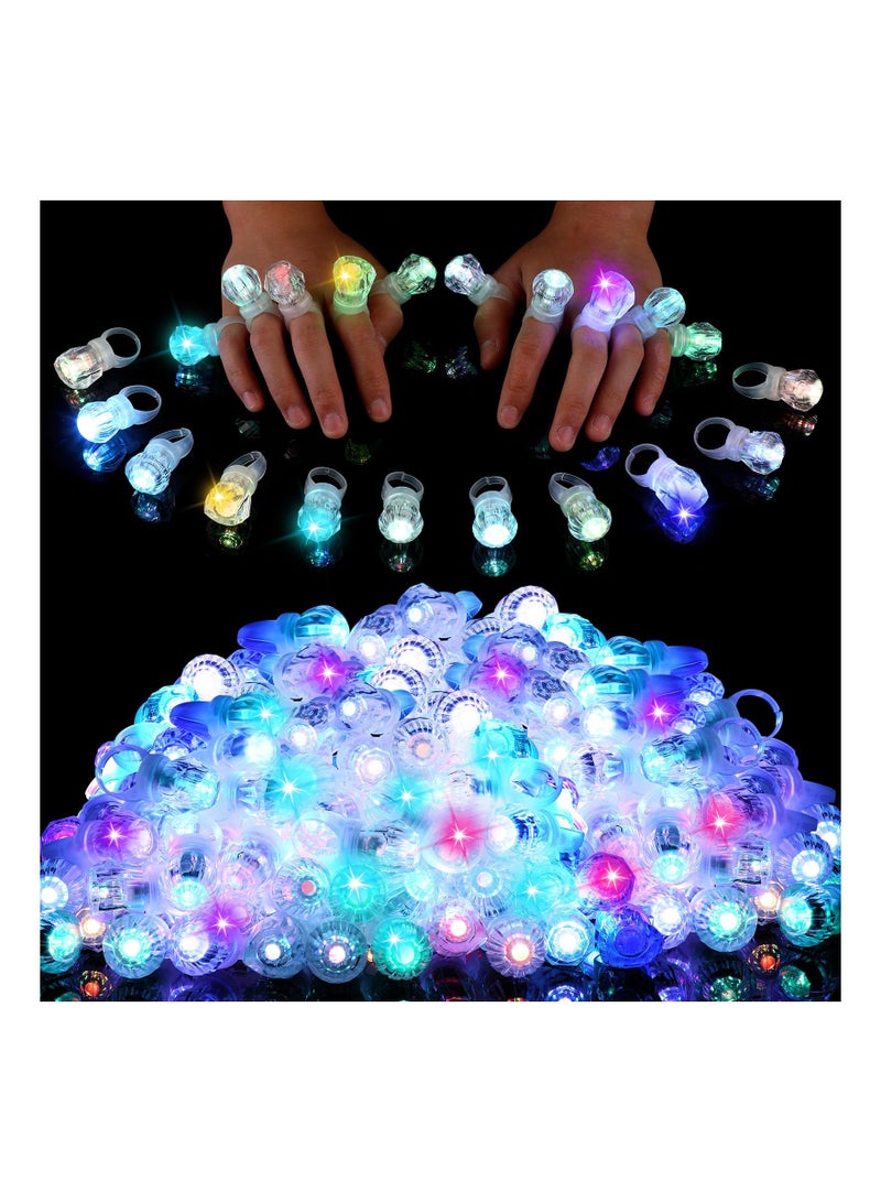 Zikra 30 Pcs Light Up Rings Party Favors LED Glow in the Dark Jelly Bumpy Rubber Finger for Birthday Supplies Concert Show Mixed Four Options - Image 3