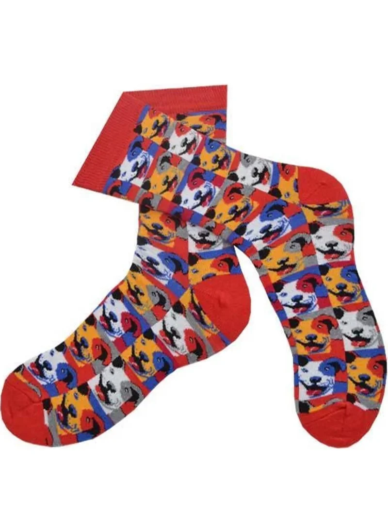 Dode Flora Dog Patterned Socks Men's Long Socks Clb