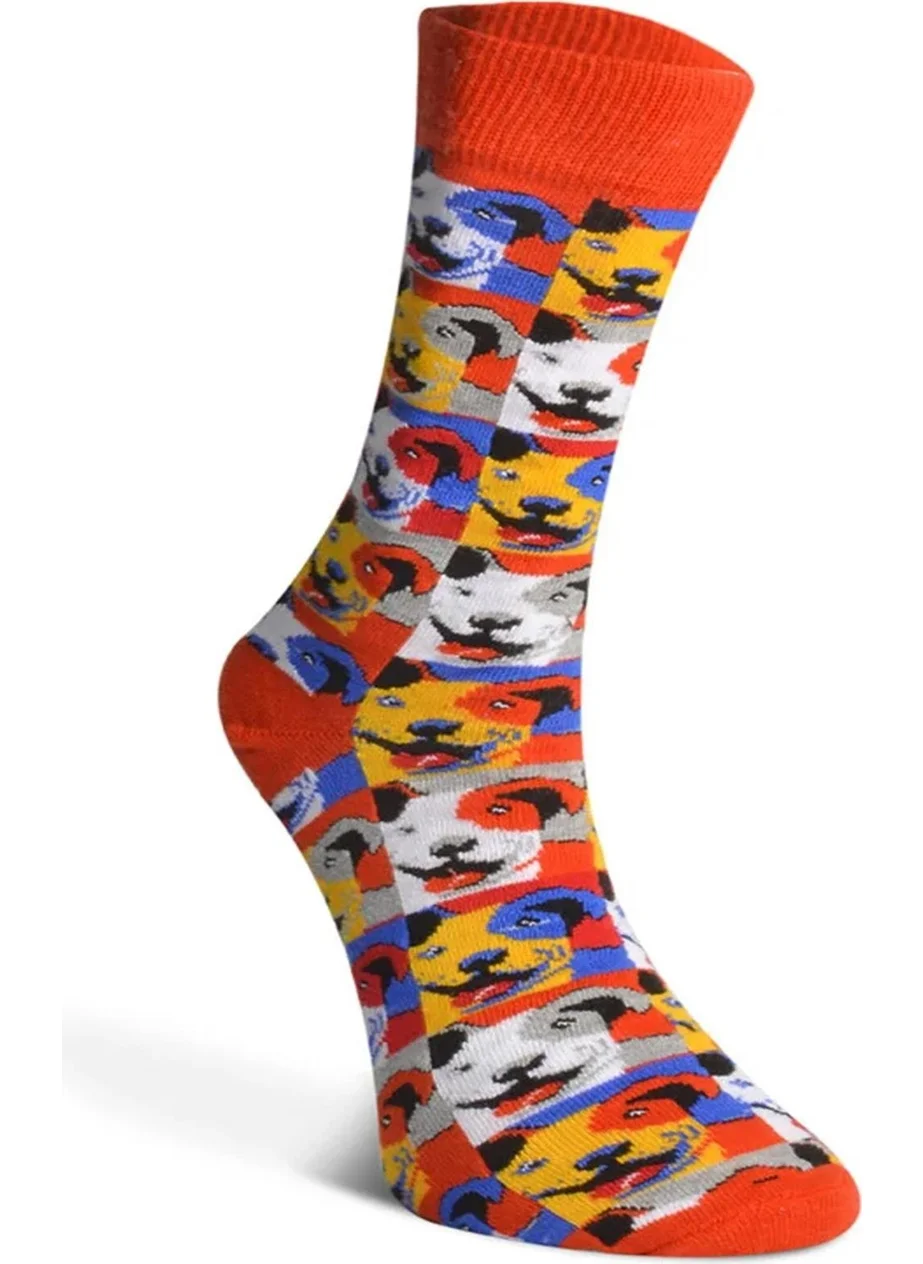 Dode Flora Dog Patterned Socks Men's Long Socks Clb