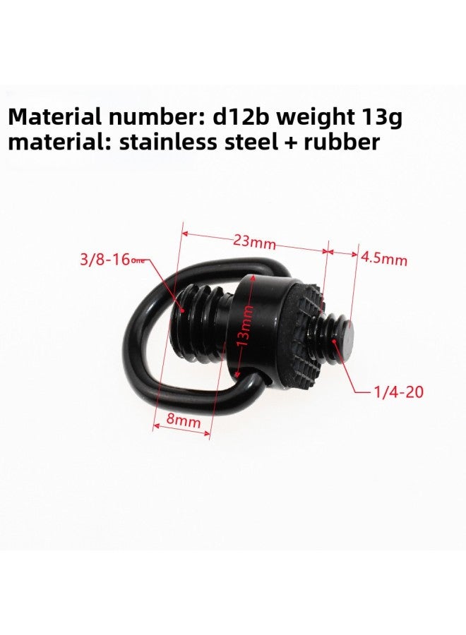 Generic Camera Shoulder Strap Screw Pan/tilt Stainless Steel Inch 1/4 Screw Strap Ring Screw Tripod Accessories Photography-Body Color:D12B  - Image 1