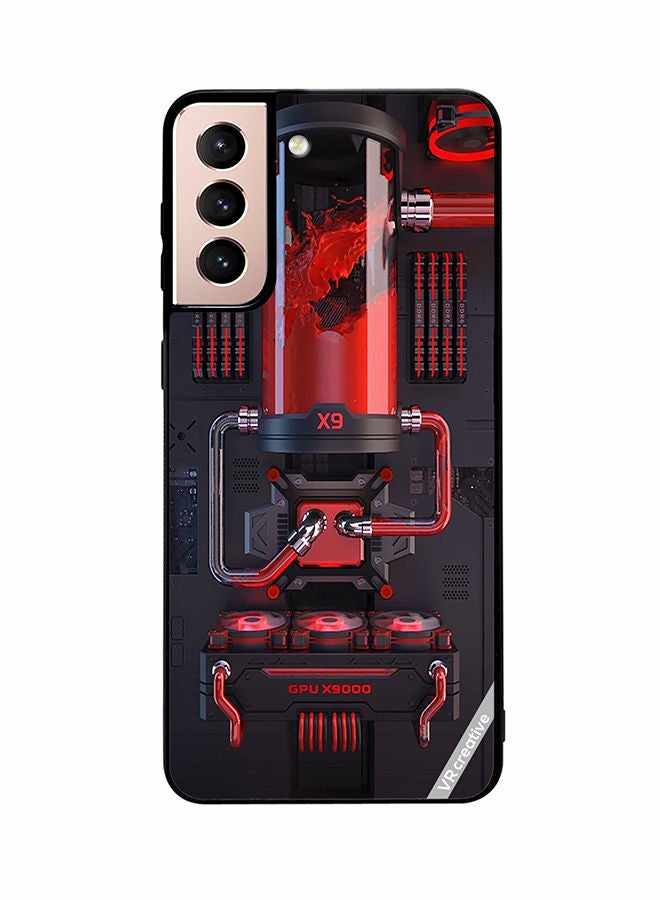 VR CREATIVE غطاء حماية لهاتف سامسونج جالكسي S21 بلس 5G أحمر تصميم X9 متعدد الألوان - Image 1