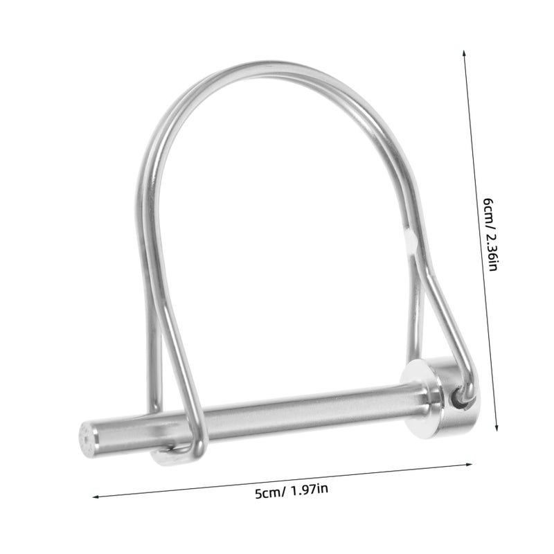 Heavy Duty Stainless Steel Trailer Hitch Pin Lock Clip with Safety Coupler for Truck Boat Farming - Image 3