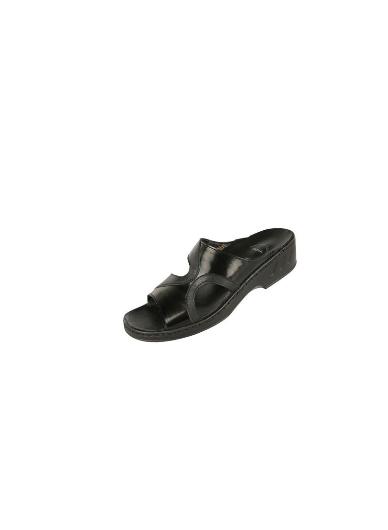 Josef Seibel Ladies  Comfort Wedge Sandals 08837AR Black - Image 3