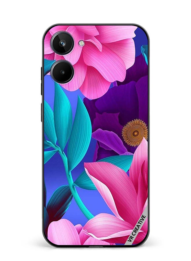 VR CREATIVE Protective Case Cover For Realme 10 Flower Design Multicolour - Image 1