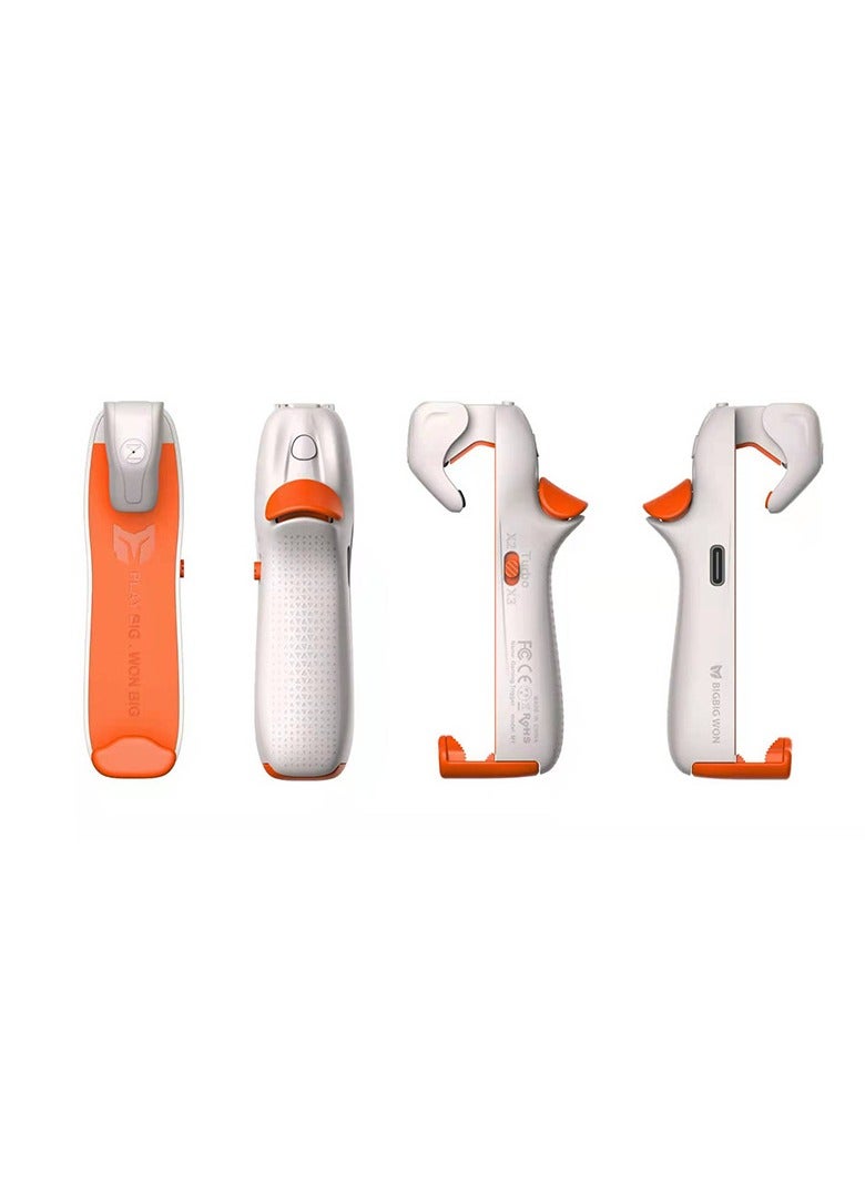 BIGBIG WON Won Mobile Gaming Trigger PUBG/COD Portable Grip Sensitive Shoot Aim Joysticks Double Fire Button Single Point/3x Burst/Custom Recording for IOS and Android Phone M1 - Image 2