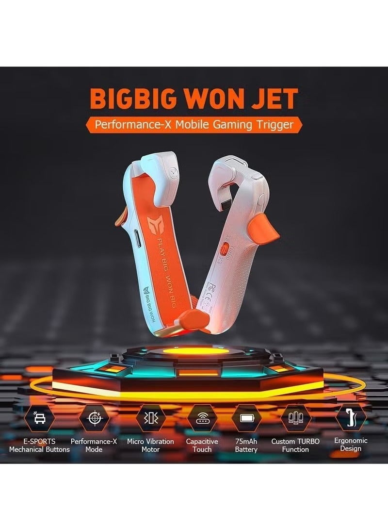 BIGBIG WON Won Mobile Gaming Trigger PUBG/COD Portable Grip Sensitive Shoot Aim Joysticks Double Fire Button Single Point/3x Burst/Custom Recording for IOS and Android Phone M1 - Image 4