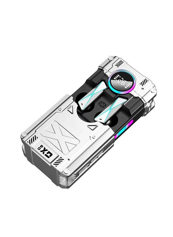 DAMIX True Wireless Earbuds, Gaming Earphones Bluetooth 5.3 Touch Control TWS Earbuds Stereo In-Ear Sports Earphones Built-in Mic, IP7 Waterproof Earbuds with 2000mAh Large Capacity Charging Case with LED Power Display  - Image 1
