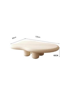 AWD Coffee Table in Cloud shape Simple Small Household Shaped Table Tea Table for Living Room Balcony Garden, Living Room Table Bed Room 120 cm  - Image 3