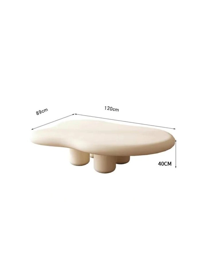 AWD Coffee Table in Cloud shape Simple Small Household Shaped Table Tea Table for Living Room Balcony Garden, Living Room Table Bed Room 120 cm  - Image 3