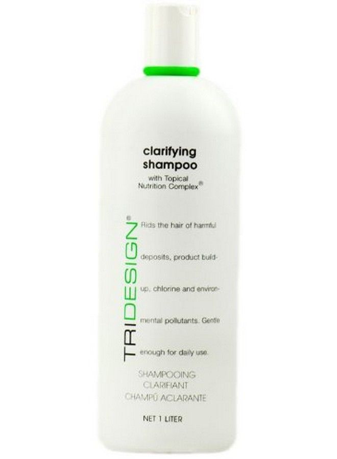 TRIDESIGN Tri Hair Care Clarifying Shampoo Clarifying Shampoo For Build Up Purifying Hair Shampoo With Topical Nutrition Complex Shampoo For Hair Color Preparation Home Or Salon Shampoo 34 Oz - Image 1