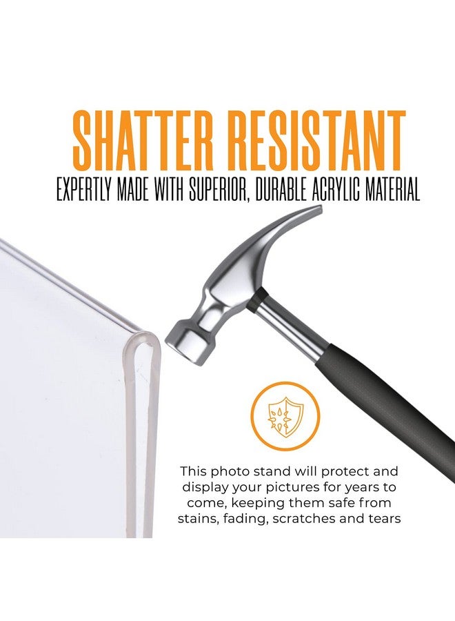 فوتو بوث بوك إطارات صور مغناطيسية للثلاجة 4X6 (24 قطعة) إطارات صور من الأكريليك الشفاف 4X6 اتجاه أفقي - Image 5