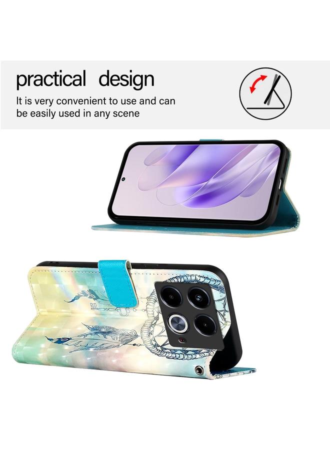 Zaboon Case For Infinix Note 40 3D Painting Horizontal Flip Leather Phone Case - Image 3