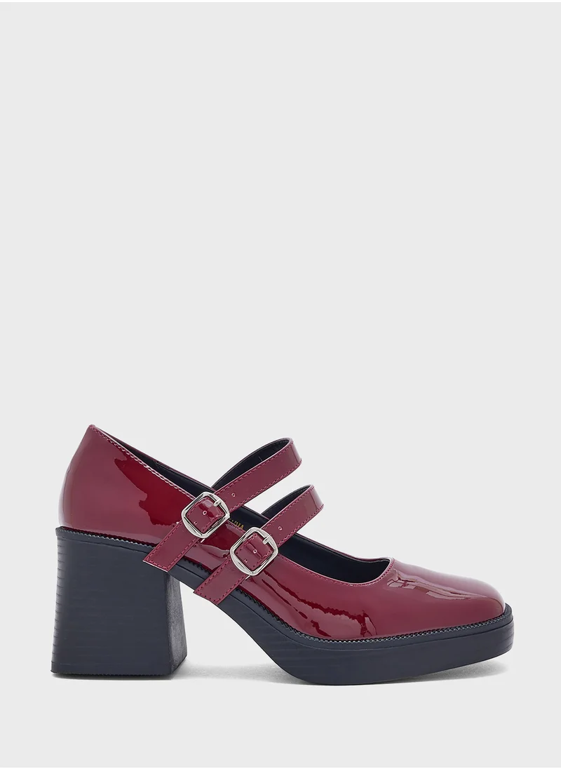 ELLA Block Heel Mary Jane Pump