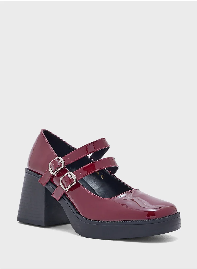ELLA Block Heel Mary Jane Pump