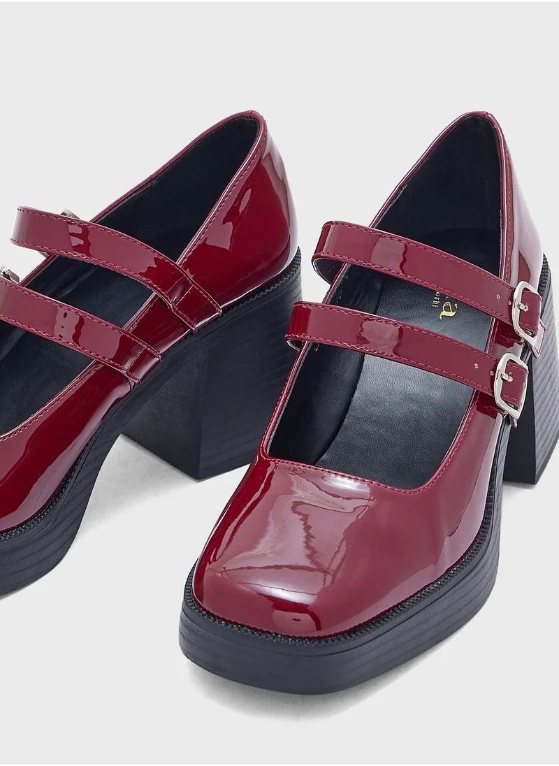 ELLA Block Heel Mary Jane Pump