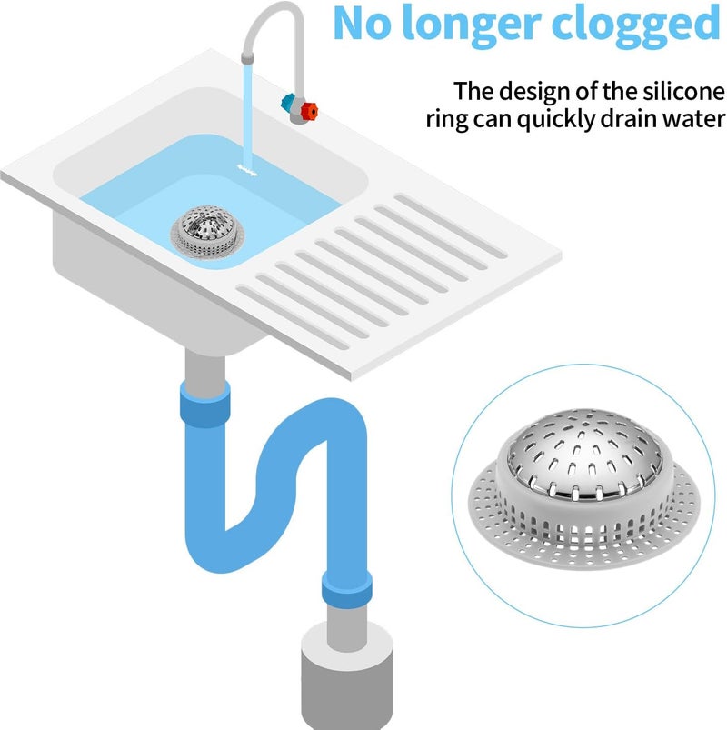 Aluvor Shower Drain Hair Catcher, Shower Drain Cover, Bathtub Drain Hair Catcher for Pop-Up & Regular Drains - Image 4