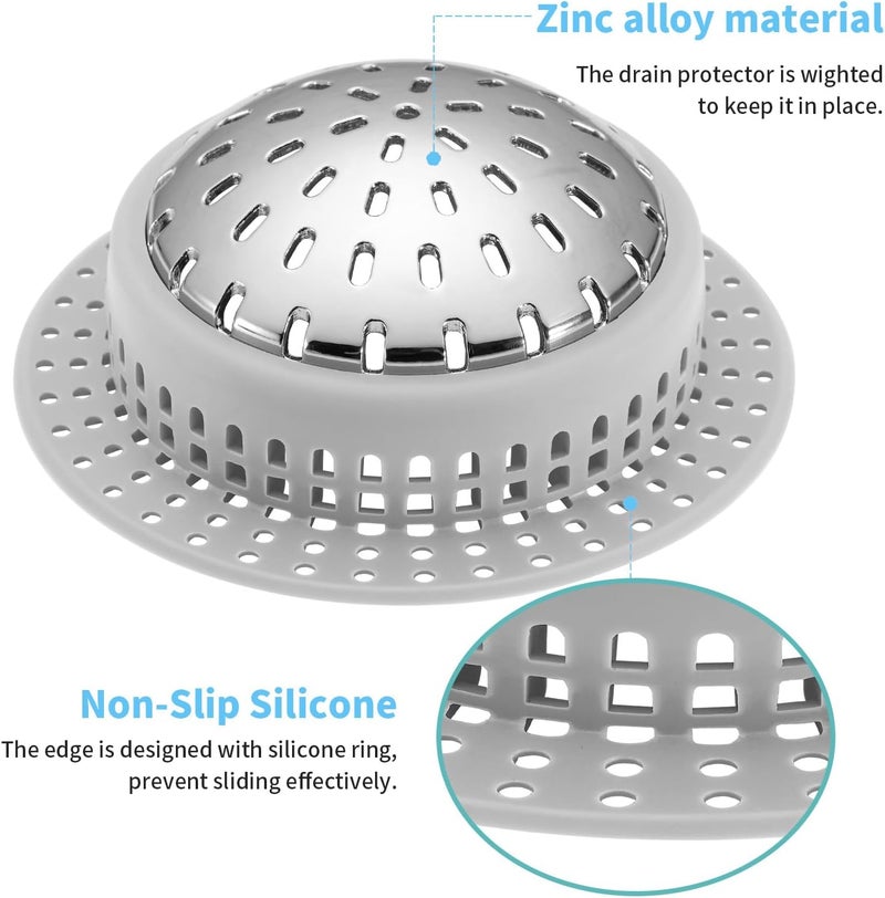 Aluvor Shower Drain Hair Catcher, Shower Drain Cover, Bathtub Drain Hair Catcher for Pop-Up & Regular Drains - Image 5