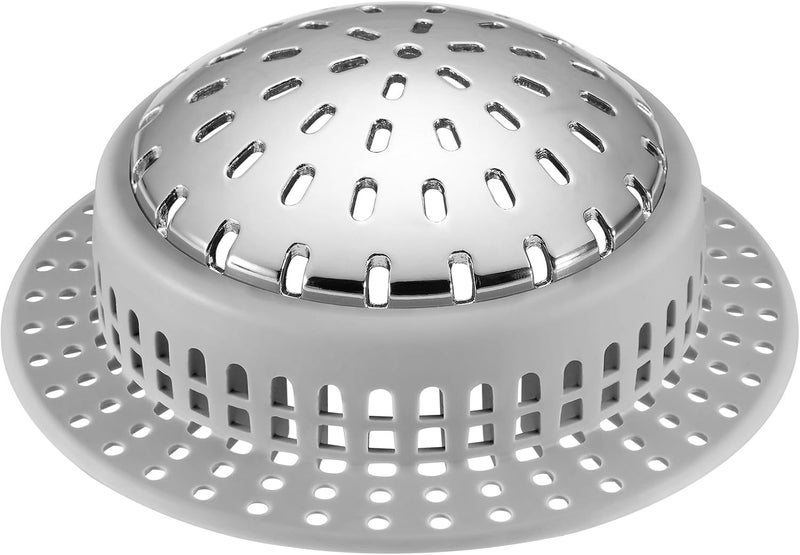 Aluvor Shower Drain Hair Catcher, Shower Drain Cover, Bathtub Drain Hair Catcher for Pop-Up & Regular Drains - Image 1