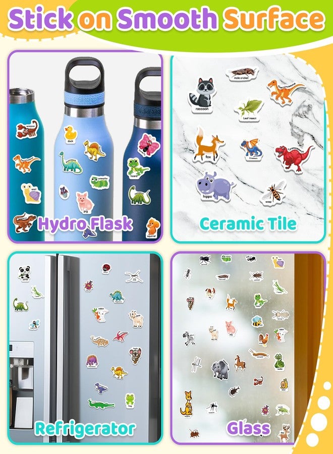 Benresive Reusable Sticker Book for Toddlers, Stickers for Kids, Toddler Travel Toys Activities Crafts Ages 3 and Up Easter Basket Stuffers Birthday Gifts - Animals, Dinosaurs and Insect - Image 4
