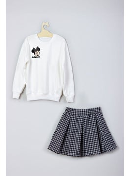 Ada Bebek Çocuk Ada Baby Kids New Season Style Minie Printed Skirt Sweat Suit  - Image 1
