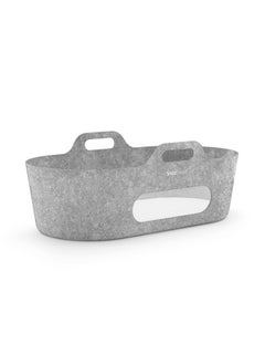 Snuz Baskit Moses Basket And Stand Set For Baby, Dual Mesh Windows For Airflow, Soft Material , 3D Breathable Mattress, Machine Washable Liners, Basket And Stand 84 X 46.5 X 74 Cm - Light Grey/ Dove Grey  - Image 2