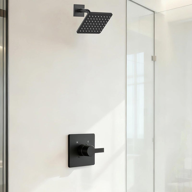 KOMEGO Replacement for Delta 13/14 Series Shower Trim Kit, Compatible with Delta R10000 Shower Faucet Set, Black Shower Head and Handle Set, Matte Black (Cartridge and Valve Not Included) - Image 2