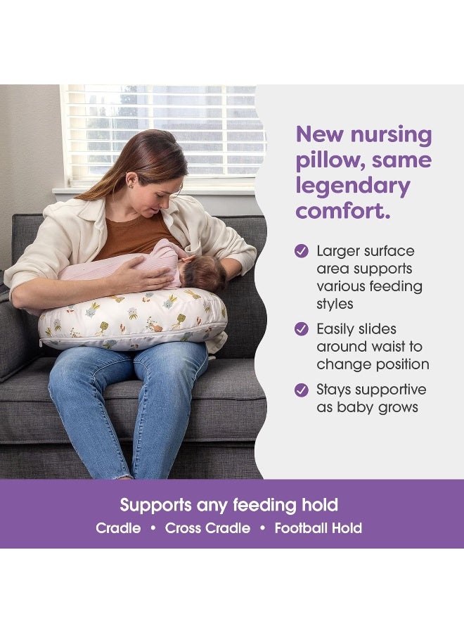 Boppy Nursing Pillow, Tan Happy Houseplants, Larger, Firmer, More Supportive Pillow for Breastfeeding and Bottle Feeding - Image 2