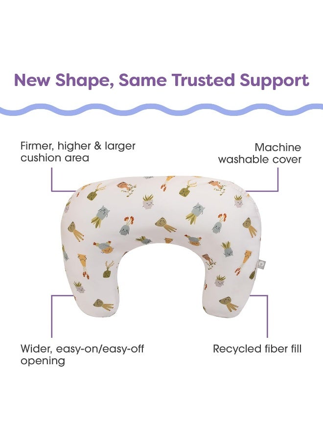 Boppy Nursing Pillow, Tan Happy Houseplants, Larger, Firmer, More Supportive Pillow for Breastfeeding and Bottle Feeding - Image 5
