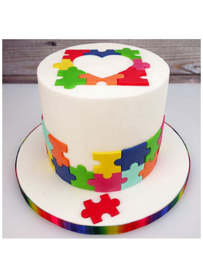Fondant Impression Mat Texture Mat Geometric Cake Fondant Cutter Cookie Cutter Cake Decorating, Set of 9  - Image 2