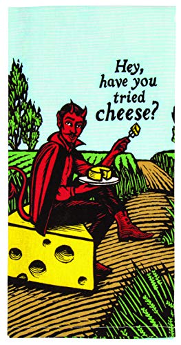 Blue Q Hey, Have You Tried Cheese Dish Towel - Funny Kitchen Towels, 100% Cotton, Durable, Soft & Super Absorbent, Machine Washable, Screen-Printed, Vibrant Colors, Gift Ideas, Size 28" x 21" - Image 5