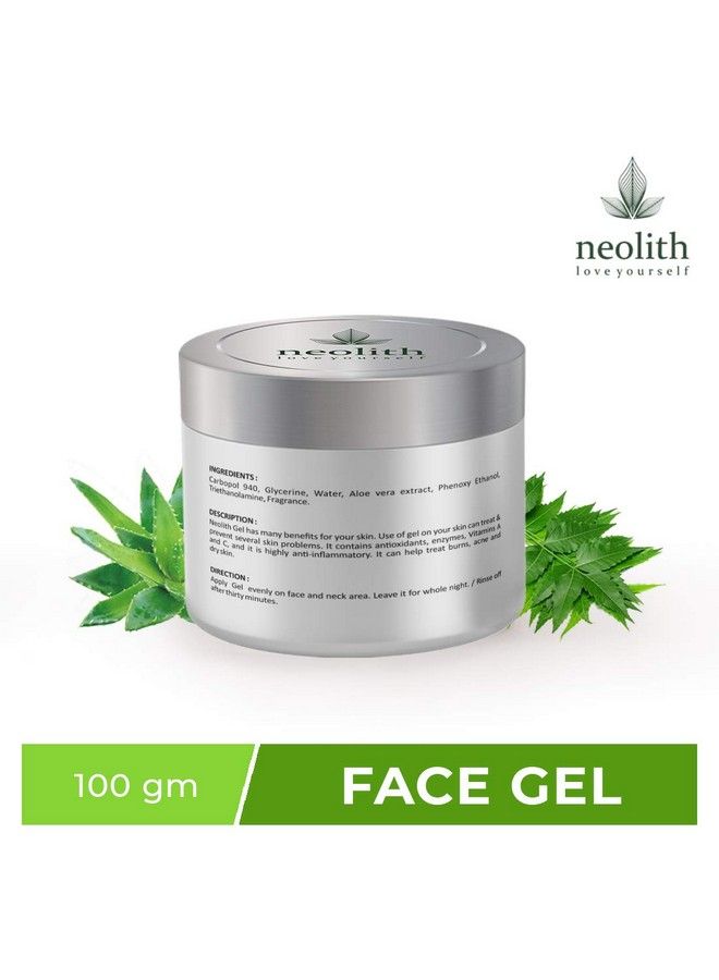 NEOLITH Neem Aloe Vera Soothing & Hydrating Gel ;; Nontoxic Aloevera Gel For Acne Scars Glowing & Radiant Skin Treatment ;; Paraben Free Vegan ;;100 Gm  - Image 3